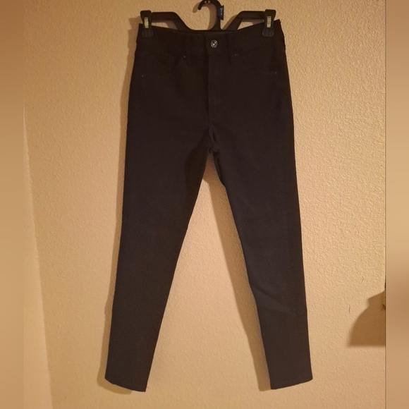 Express Denim - Womens Express Size 0 Reg Black Jeans Skinny Mid Rise